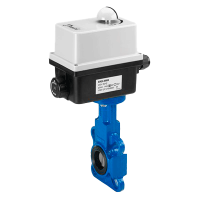 Затвор дисковый поворотный Danfoss VFY WA Ду 300 Ру16 чугун с электроприводом 230В